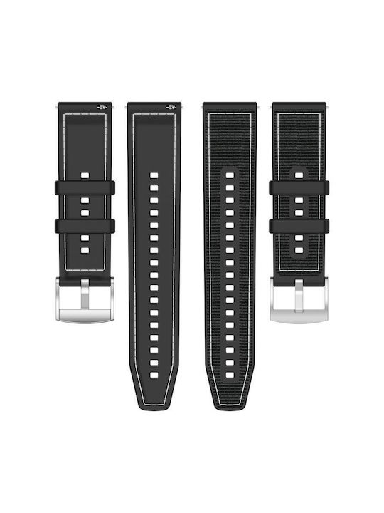 Hybrid Watch Strap Silicone Braid 22 Mm Amazfit Gtr 4 Gtr 3 Gtr 3 Pro Gray