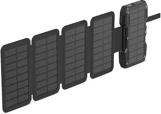 Head HDPB01 Ηλιακό Power Bank 10000mAh 22.5W με Θύρα USB-A και Θύρα USB-C Power Delivery Μαύρο