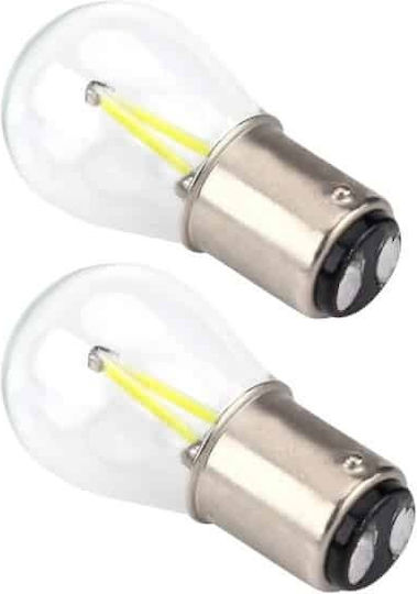 Λάμπες Αυτοκινήτου S25 LED Λευκό 12V 1.5W 2τμχ