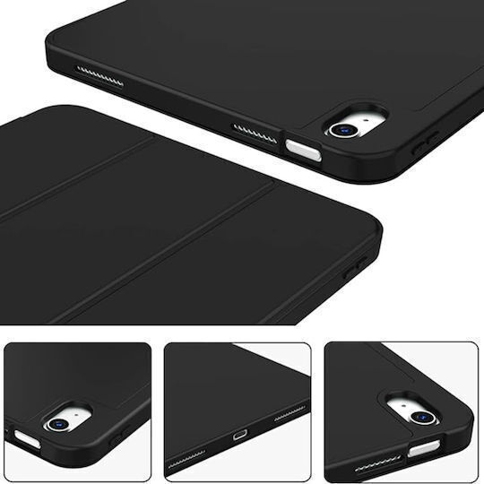 Jteach Slim Tpu Back Trifold Stand Book Cover Case Pencil Holder Ipad A16 11th/10th Generation 2025/2022 Black