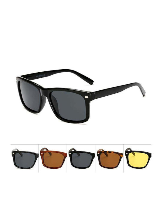 Men's Sunglasses with Brown Frame and Brown Polarized Mirror Lens TBD062211601E