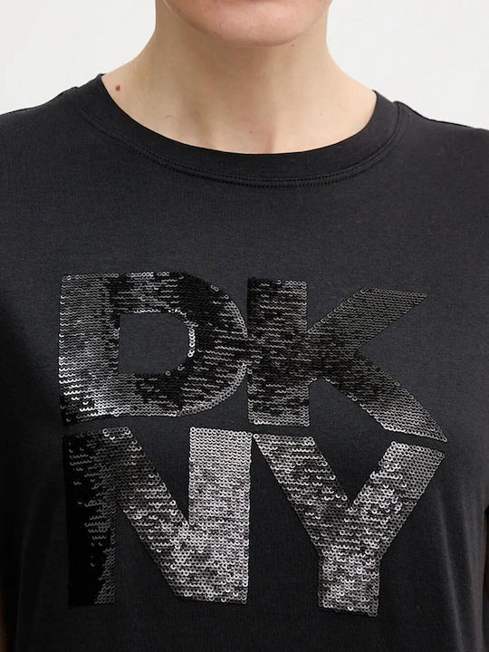 Logo Дамска Тениска Черна