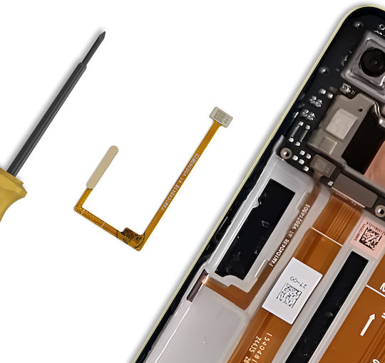 Clappio Ersatz Fingerabdruckleser Realme C75 Verbindungskabel Gold