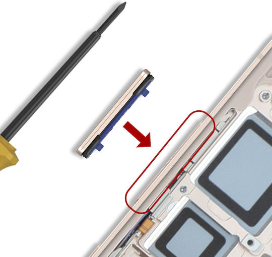 Samsung Buton Original Volum Galaxy S25 S25 Plus Pachet Service Auriu