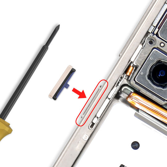 Samsung Оригинален Бутон За Включване Изключване Galaxy S25 S25 Plus Розово Злато