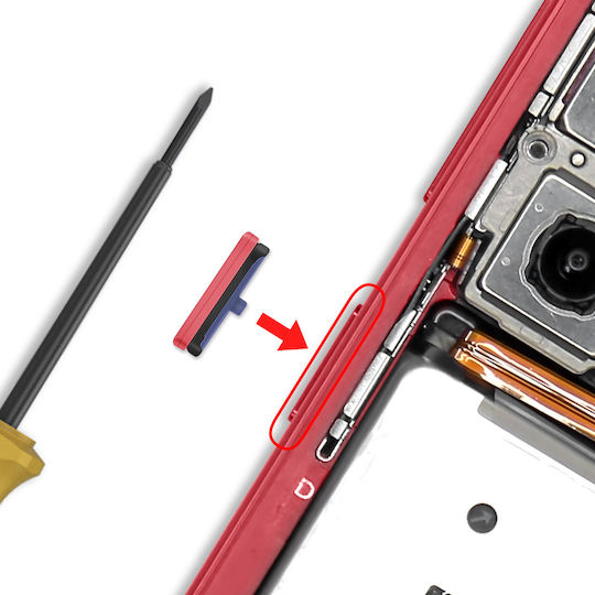 Samsung Original Power Button Galaxy S25 S25 Plus On Off Red