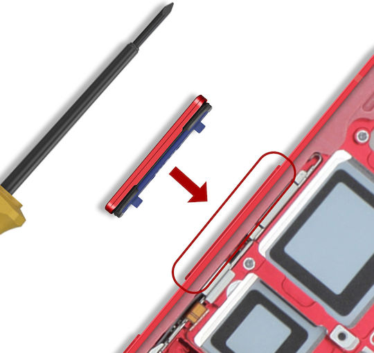 Samsung Original Lautstärketaste Galaxy S25 S25 Plus Service Pack Rote