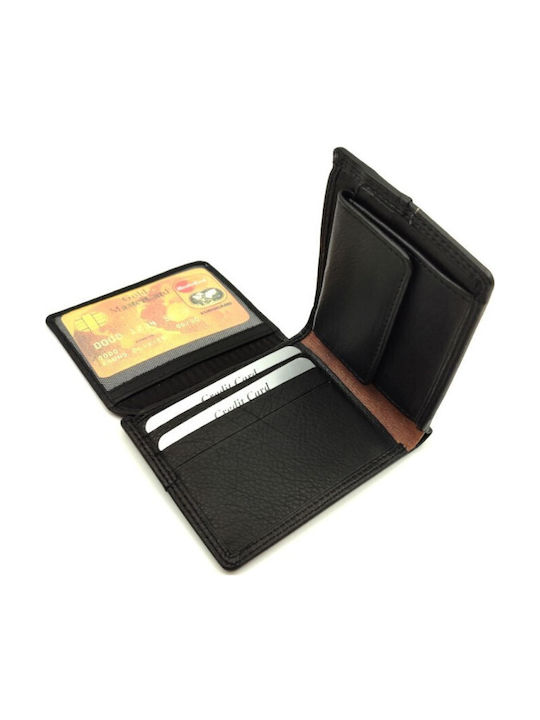 Leather Men's Wallet Classic Black/Taupe