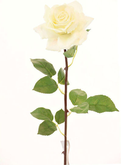 Supergreens Artificial White Rose Branch 75 Cm 7-0285