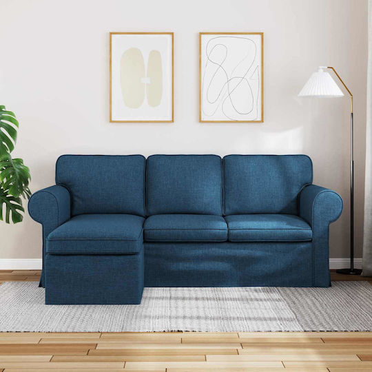 Corner Blue Couch 215x138x80 cm