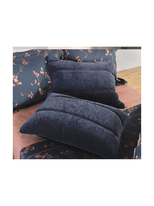 Vania 52x72 Nef-nef Homeware 18 Dunkelblauer Dekorative Kissenbezüge Set