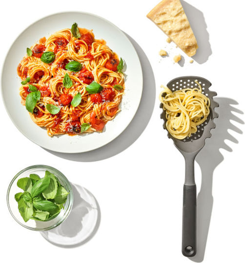 OXO Deep Pasta Spoon Colander Gray
