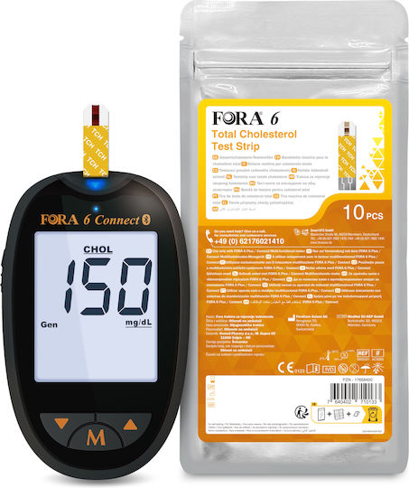 Cholesterol Monitoring System Fora 6 Connect 10 Test Strips