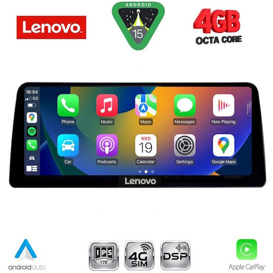 Lenovo Car Audio System for BMW Series 3 / F30 2013-2017 (Bluetooth/USB/WiFi/GPS/Apple-Carplay/Android-Auto) with Touch Screen 12.3"