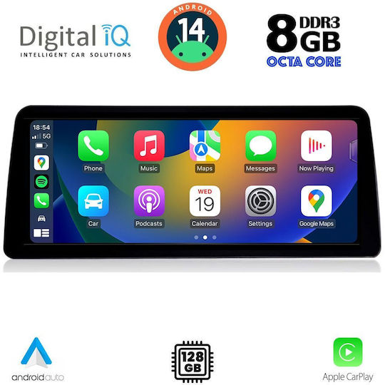 Digital IQ Car Audio System for BMW Series 3 2018-2023 (Bluetooth/USB/WiFi/GPS/Apple-Carplay/Android-Auto) with Touch Screen 12.3"