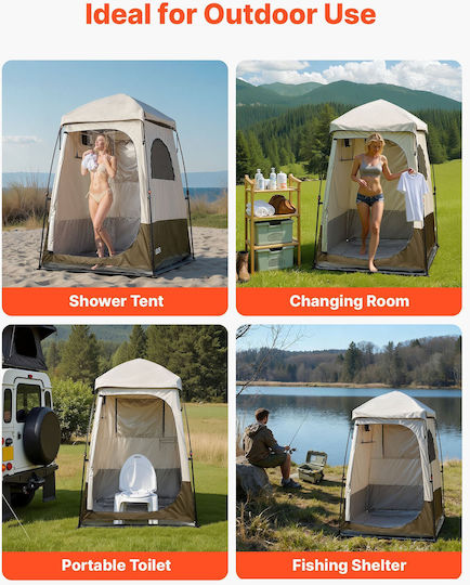 Vevor Σκηνή Camping Τουαλέτας Ασημί 3 Εποχών 215εκ.