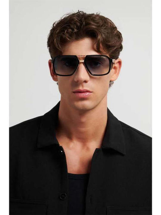 Carrera Men's Sunglasses with Black Horn-Rimmed Frame and Grey Lenses 27/S 2M2/08