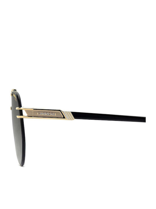 Carrera Men's Sunglasses with Gold Metallic Frame and Grey Gradient Lens 1087/S RHL/9O