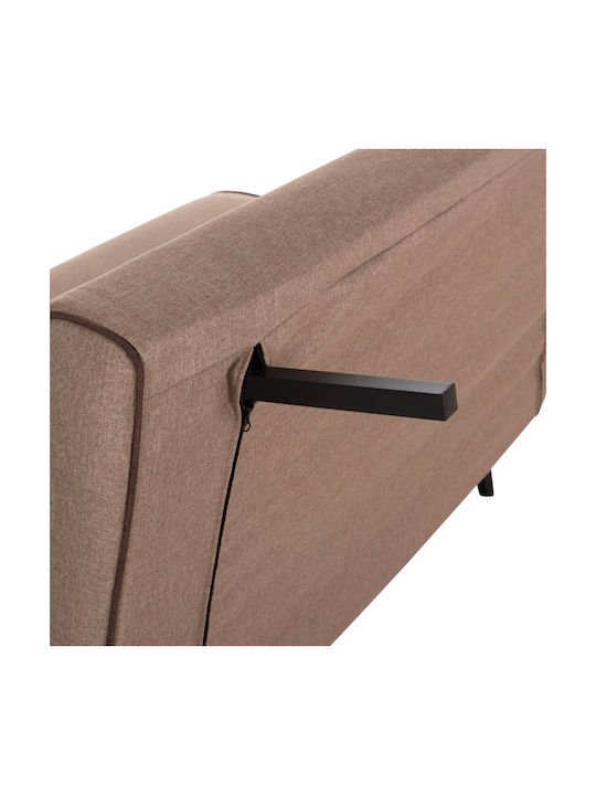 Asma Двуместен Диван Спалня Текстил Dark Beige 143x78x84см.