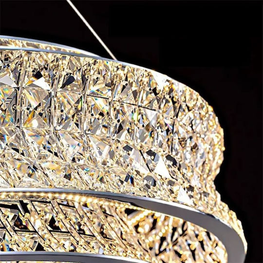 Alista Home Adjustable Pendant Light with Crystals