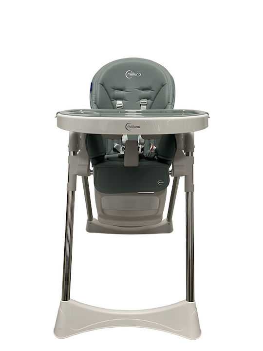 Milluna Andromeda Foldable Baby Highchair with Adjustable Height Gray