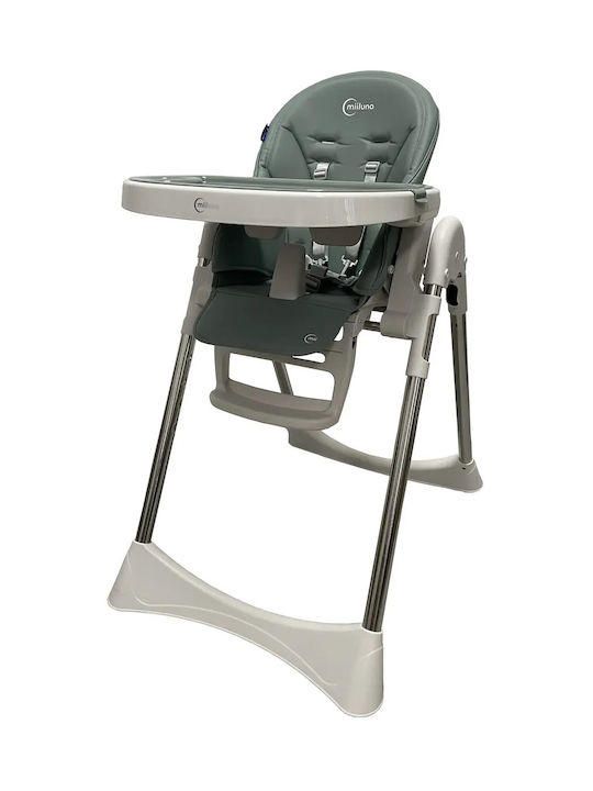Milluna Andromeda Foldable Baby Highchair with Adjustable Height Gray