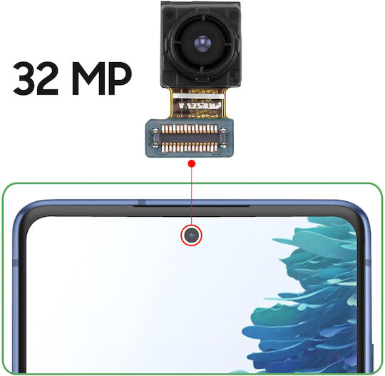 Clappio Front Selfie Camera 32mp Samsung Galaxy S20 Fe 5g Replacement Part Black