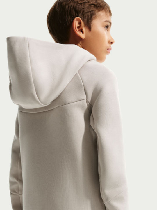 Sportivă Cardigan Pentru Copii  Tech Fleece Fleece Bej Tech Fleece