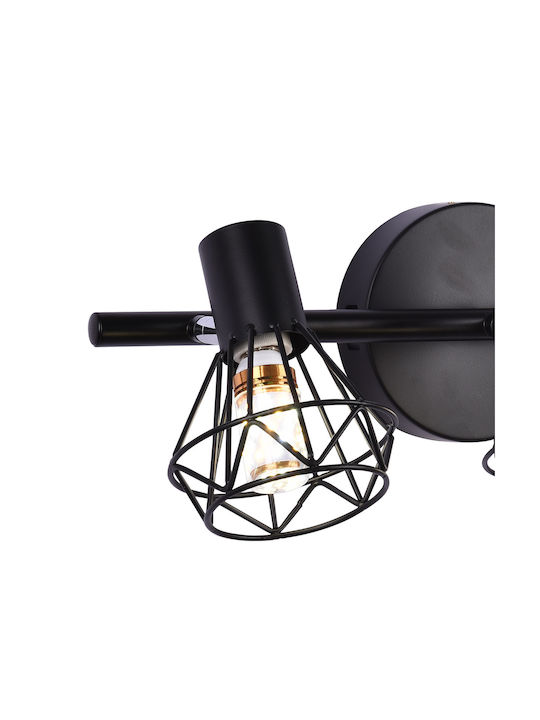 Alista Home Triplu Spot cu Soclu E14 în Culoare Negru