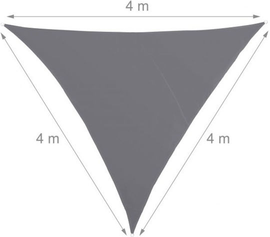Relaxdays Triangle Shade Sail Gray 4x4m 180g/m²