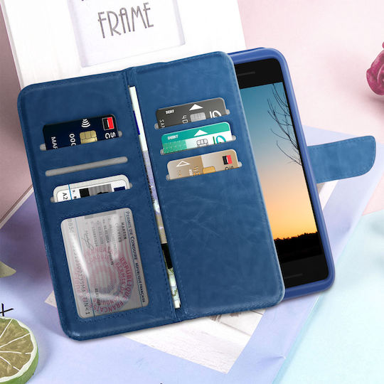 Universal Smartphone Wallet Case 6 Card Slots Size 3xl – Dark Blue