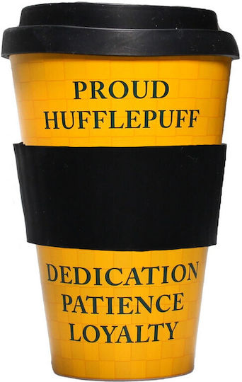 Harry Potter Proud Hufflepuff Чаша Пластмаса Жълта 400мл