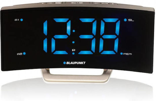Blaupunkt CR7BK Масов Дигитален Часовник LED Металик с Будилник и Радио Черен