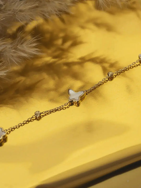 Women's Bracelet with design Flower made of Gold 14K