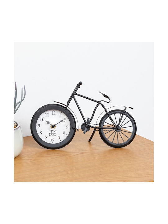 Wall Clock Metallic Black 28.5x18cm