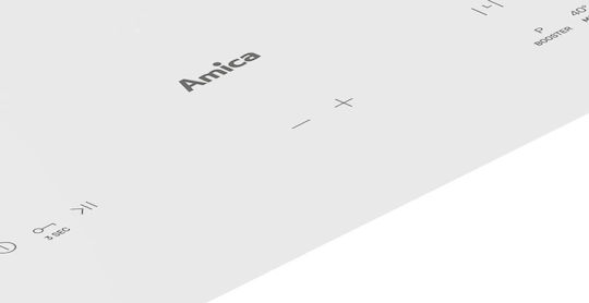 Amica Επαγωγική Εστία Αυτόνομη 59.2x52.2εκ. Λευκή
