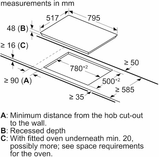 Siemens iQ300 Plită Ceramică Cu ramă Autonom cu Funcție de Blocare 79.5x51.7εκ.