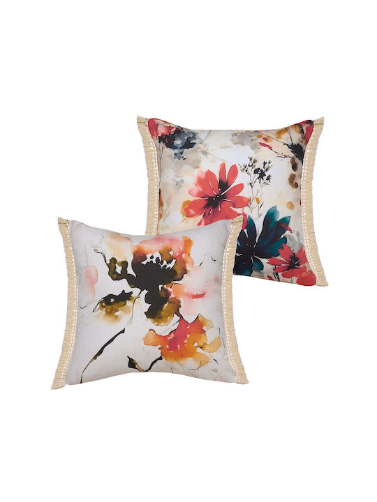 Kentia Decorative Pillow Case Multicolour Cotton 50x50cm