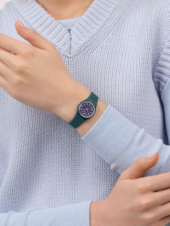 Swatch Swatch Women's Watch with Green Rubber Strap