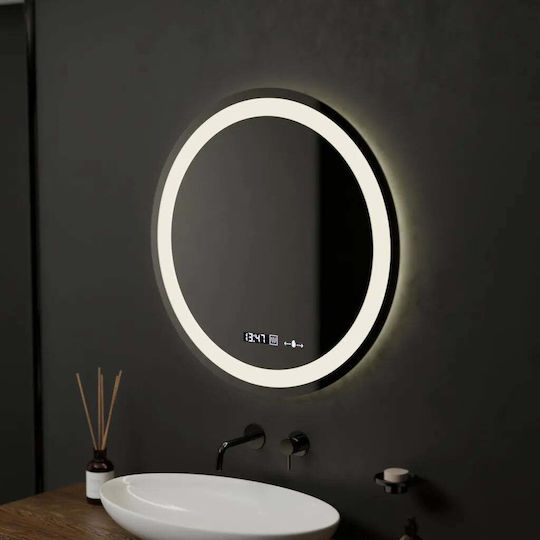 Alista Home Oglindă de Baie Rotundă Lumini LED Atingere 60x60cm