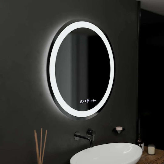 Alista Home Oglindă de Baie Rotundă Lumini LED Atingere 60x60cm