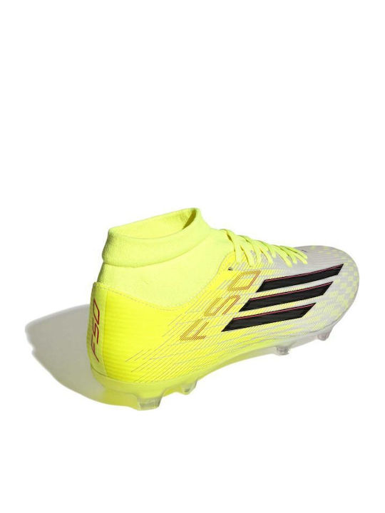 adidas F50 League Mid Football Shoes with Cleats Yellow