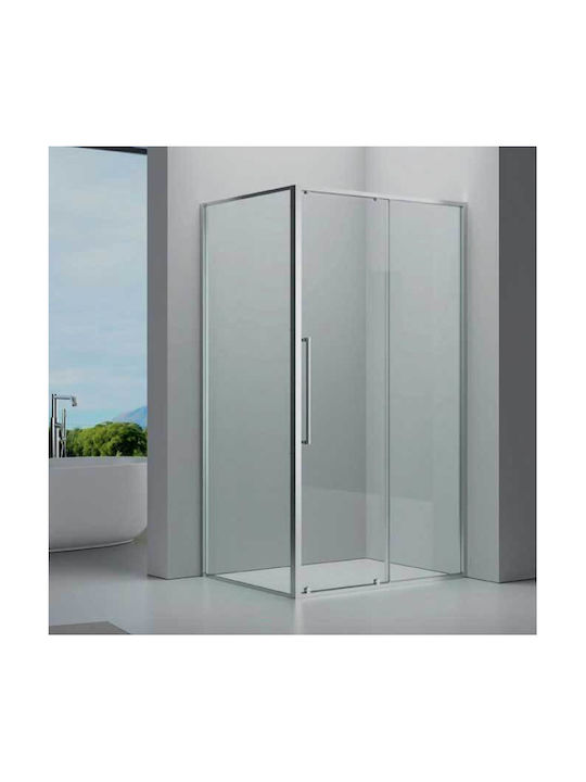 Devon Разделител на верандата Душ с Плъзгащи се Врата 97-100x200см Chrome