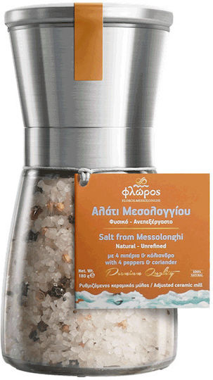 Floros cu 4 Piperuri & Coriandru Sare de mare în râșniță 180gr
