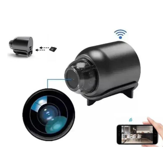 Taggo Скрита камера WiFi Лампа за лице 8MP със Слот за Карта Памет