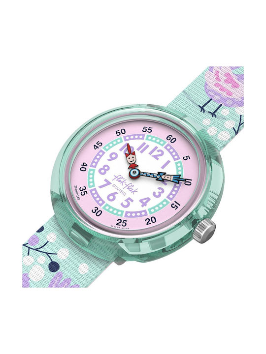 FlikFlak Kids Analog Watch with Fabric Strap Pink