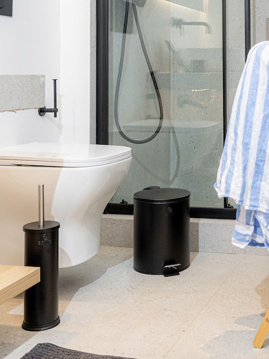 Bathroom Bin Classic Soft Close 5l Matte Black