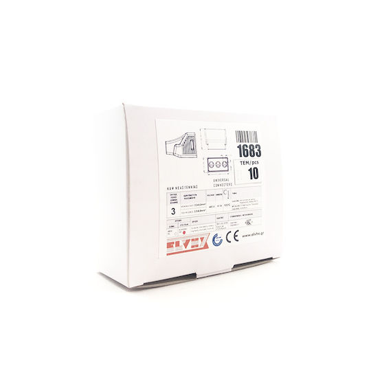 1683 1683 Καψ Νεας Γενιας Χωρις Βιδες Elvhx Αγωγο 2.5 6mm² 3 Σημεια Επαφης