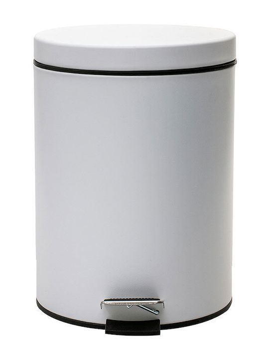 Bathroom Trash Can Classic Soft Close 5L Matte White