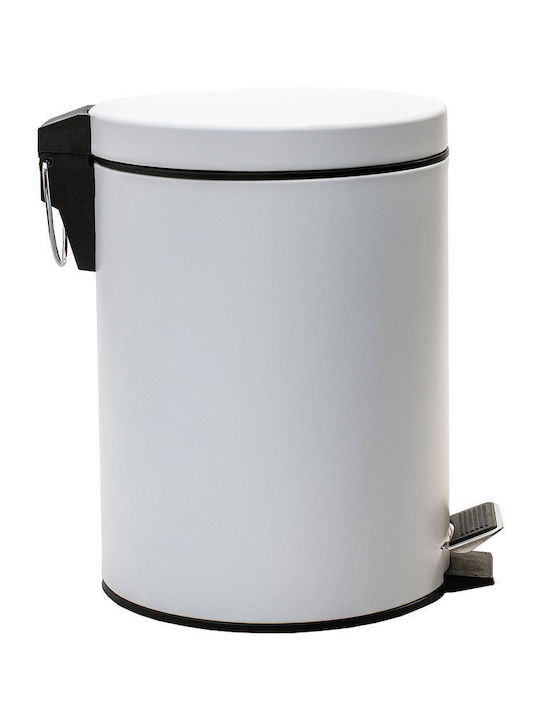 Bathroom Trash Can Classic Soft Close 5L Matte White